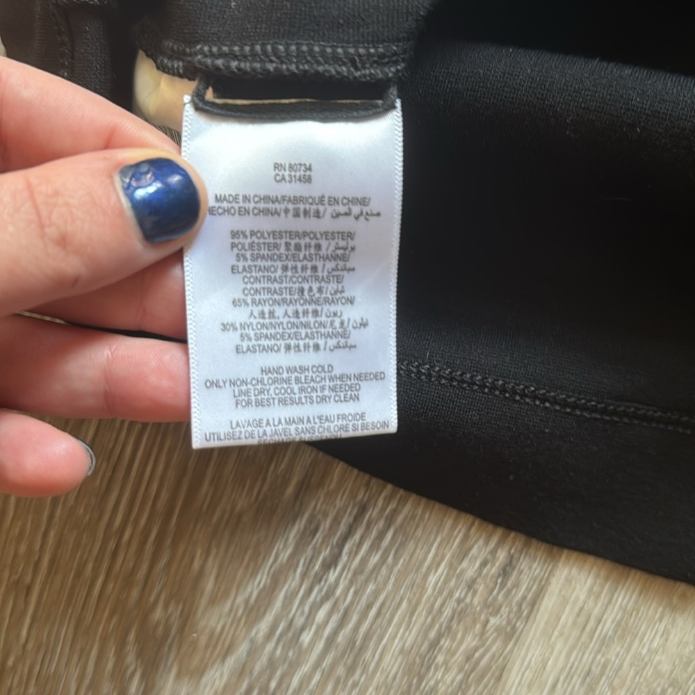 BCBGMaxazaria one shoulder black tan a bodycon mini cocktail stretch dress S - Picture 6 of 7